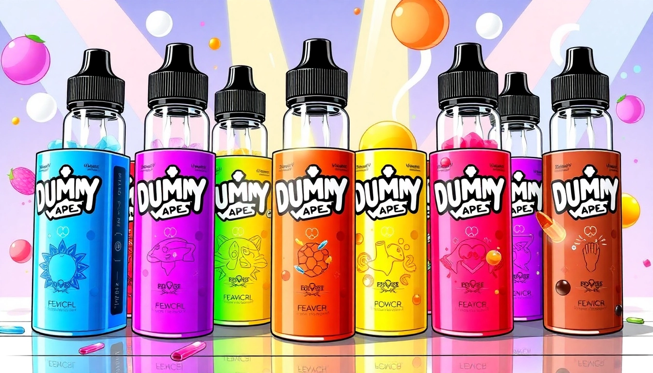 Find unique Dummy Vapes near me showcasing vibrant colors and bold flavors.