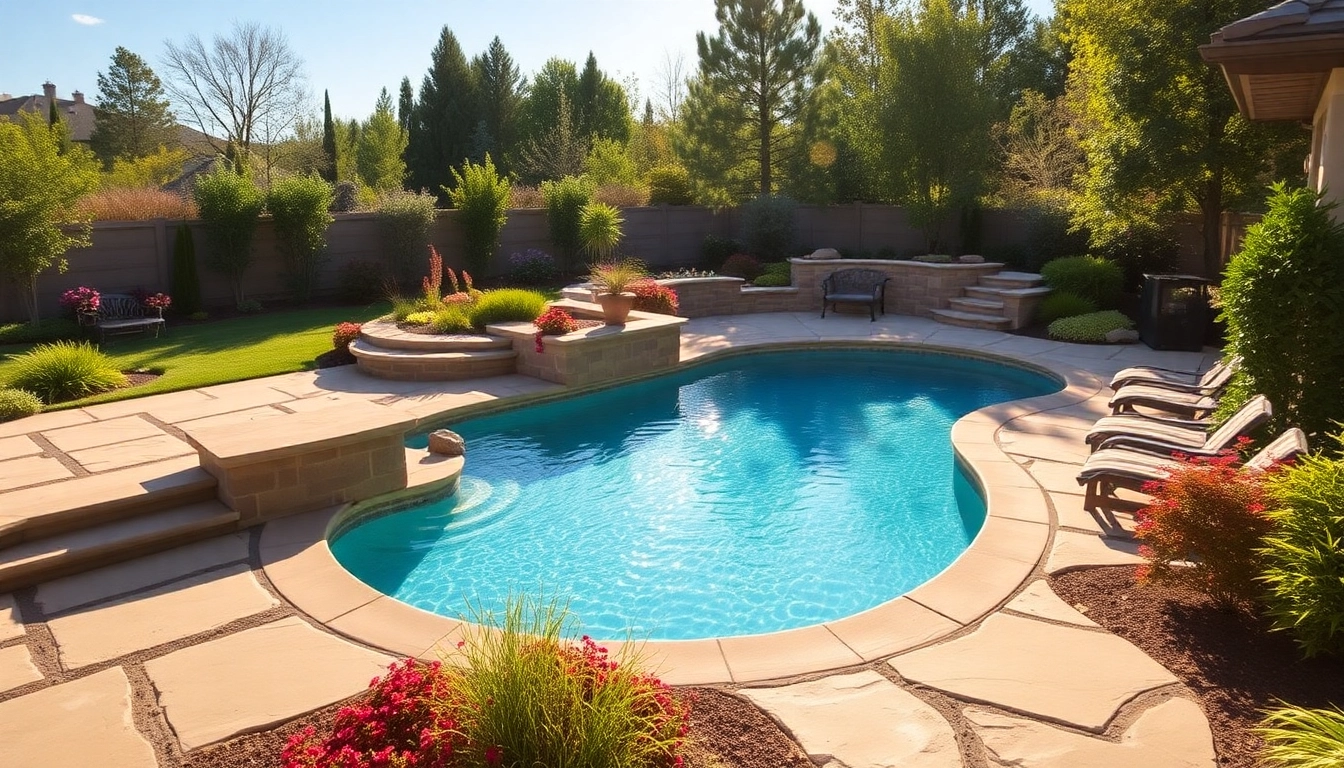 Enhance your outdoor space with stunning hardscapes & pools paired with vibrant landscaping and inviting pathways.