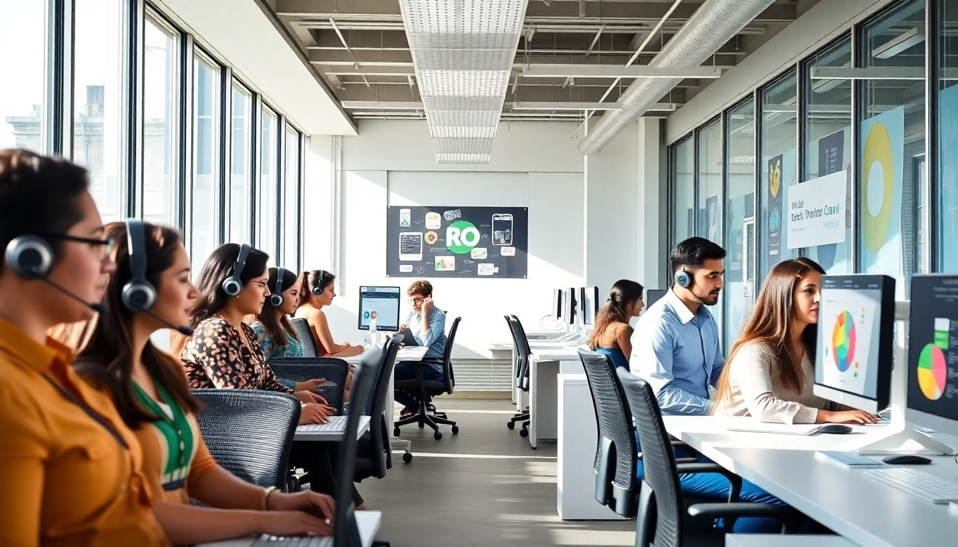 Agents working efficiently in a call center in Tijuana, focused on customer service.