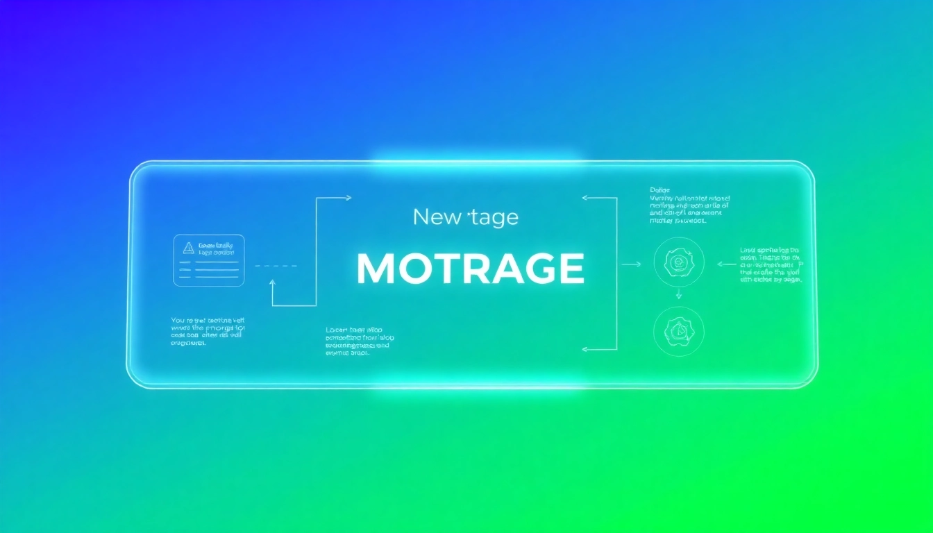 Visualize the mortgage process with AI through a modern digital interface showcasing automation and efficiency.