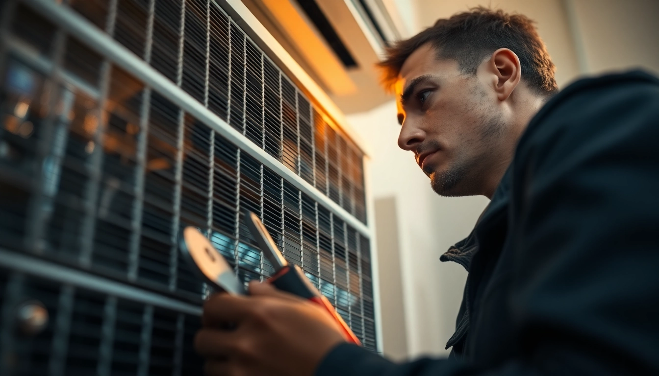 Troubleshooting my air con that is not working by a technician with tools in hand.