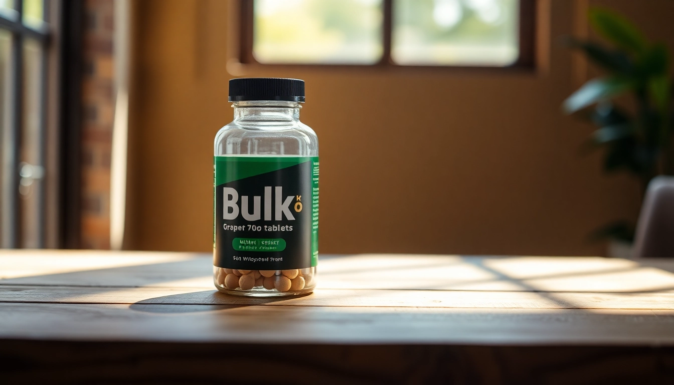 Showcase Bulk 7oh tablets in a natural setting, emphasizing product quality and freshness.