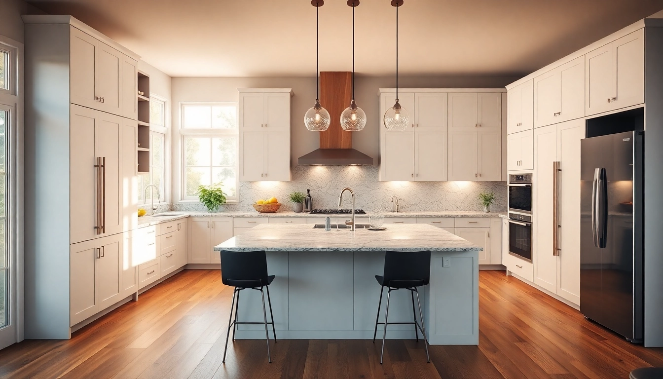 Beautiful kitchen remodel showcasing modern design elements and inviting ambiance.