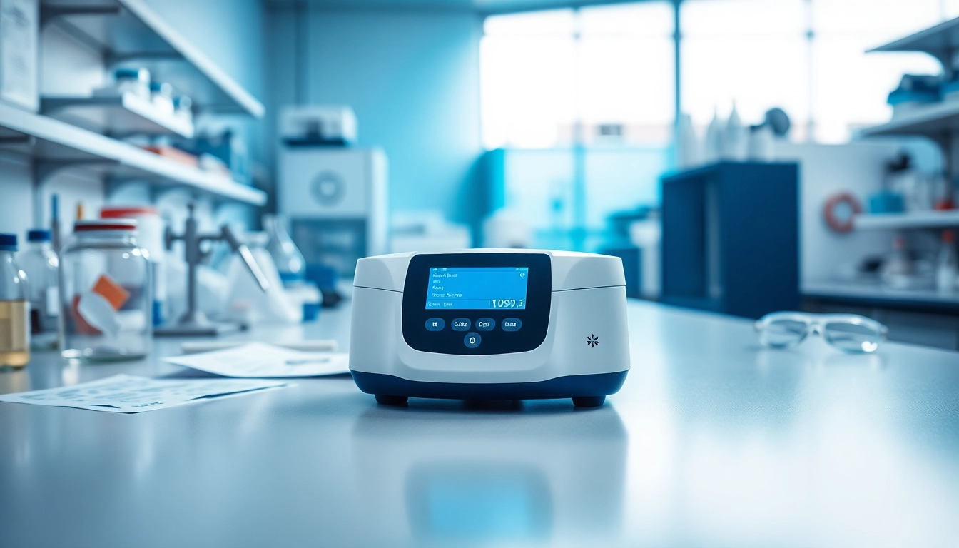 Inspecting a Nitric Oxide detector in a laboratory setup, showcasing its advanced features.