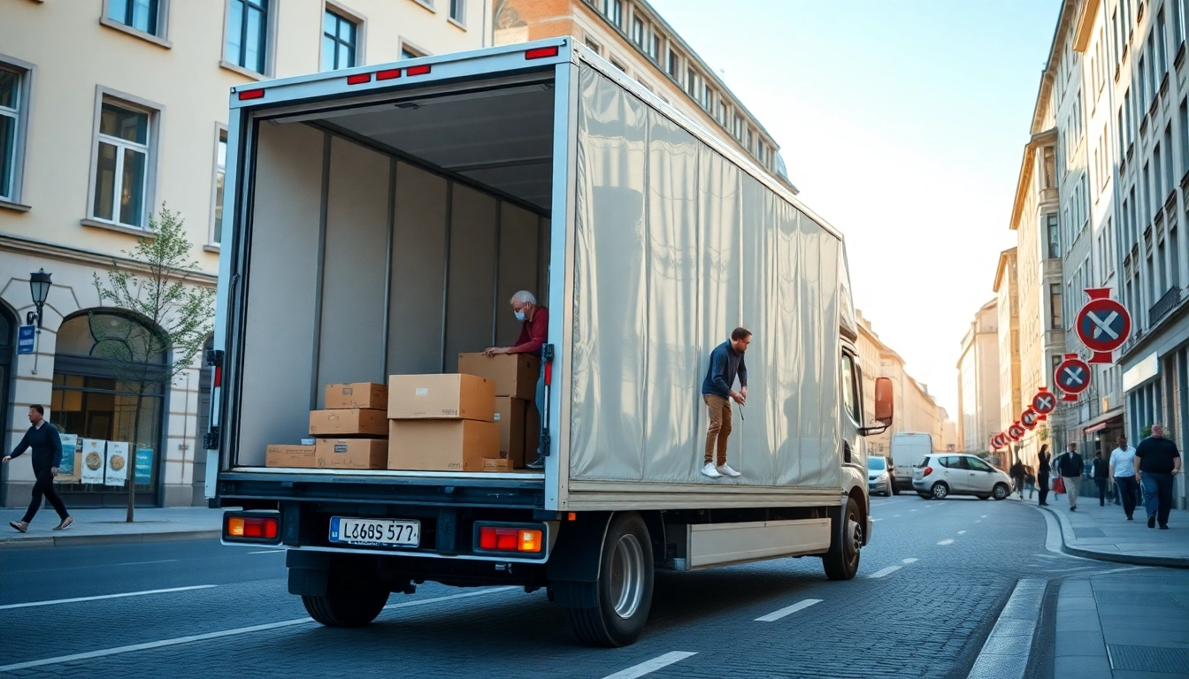 Efficient Umzug Fürth service with professional movers packing boxes in Nürnberg