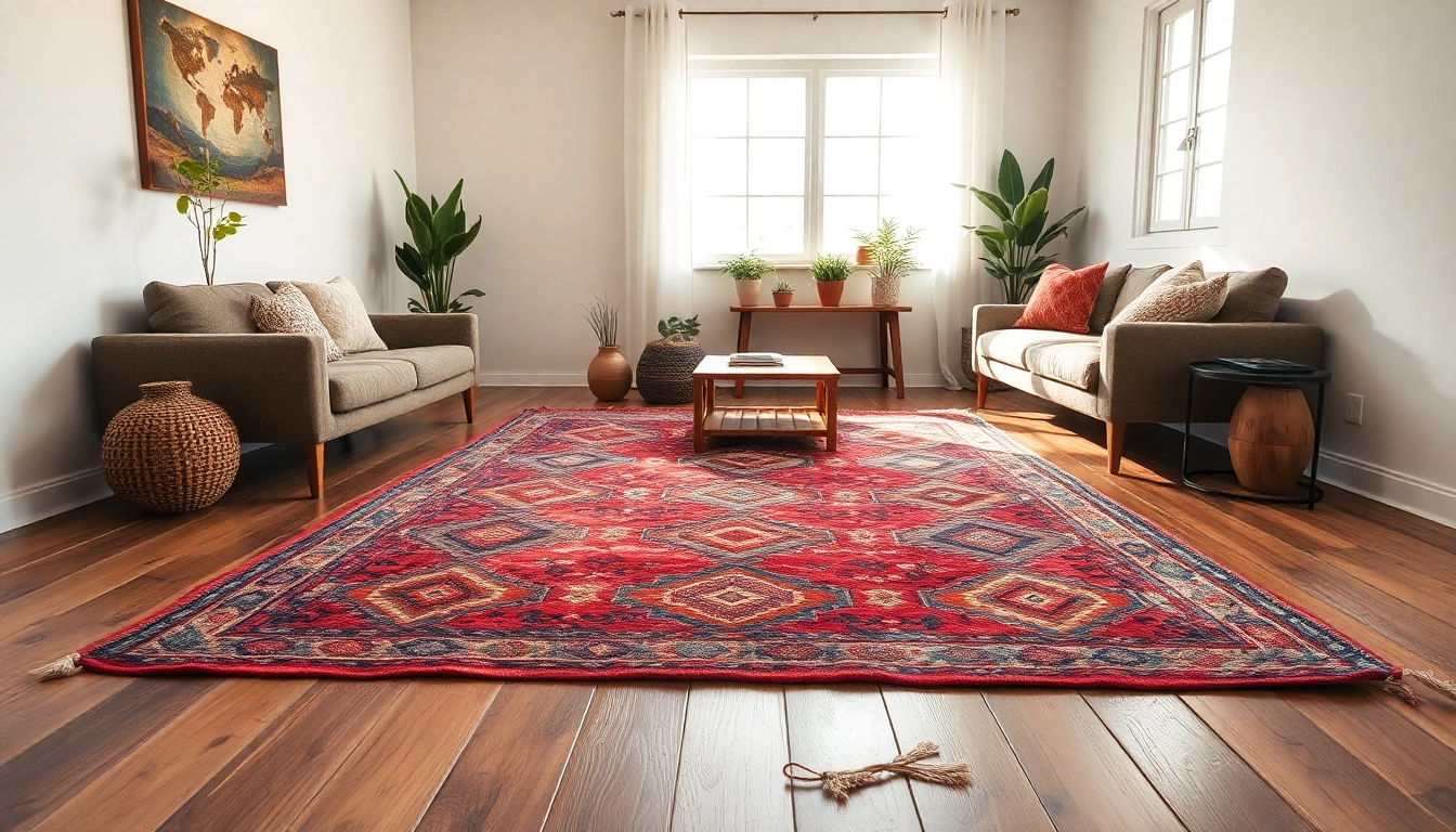 Highlighting vibrant Moroccan Boucherouite Rugs in a cozy living room setting.