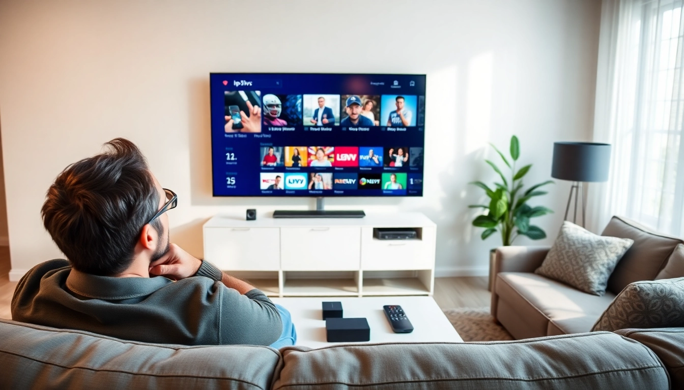 Browse IPTV Subscription USA effortlessly with vibrant channels displayed on a smart TV.
