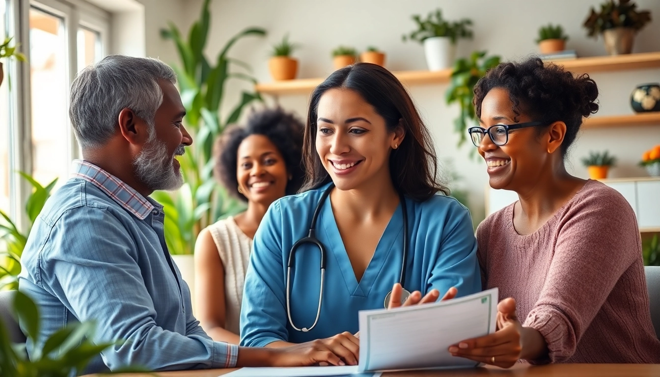 Illustration of care certificate answers all standards, showcasing a professional caregiver assisting diverse patients.