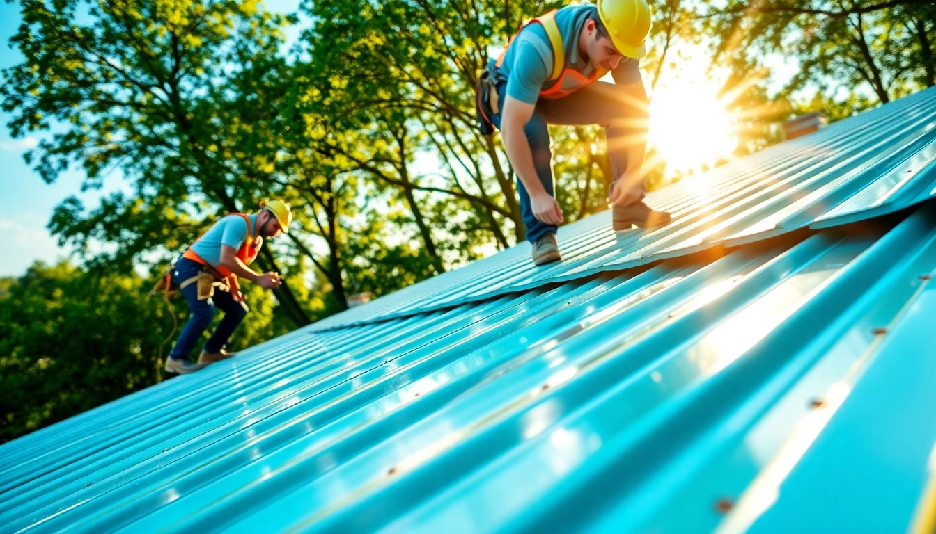 Install Tampa metal roofing panels professionally on a suburban home in Florida's sunny setting.