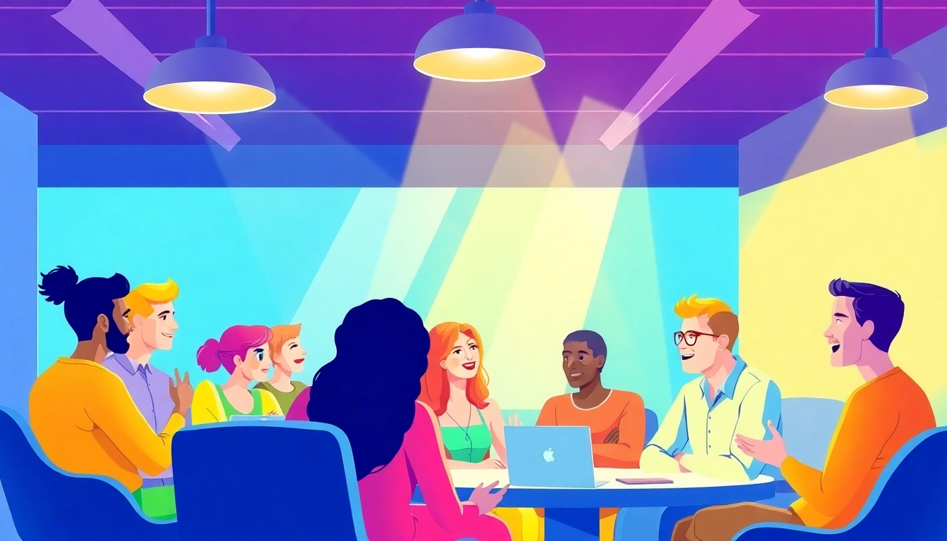 Engage in شات فله الخليج with vibrant conversations in a lively digital chat room setting.